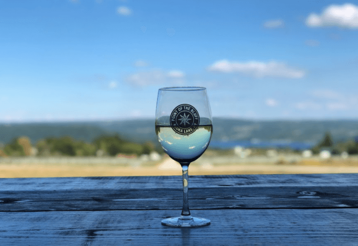 Wine Glass overlooking Keuka Lake